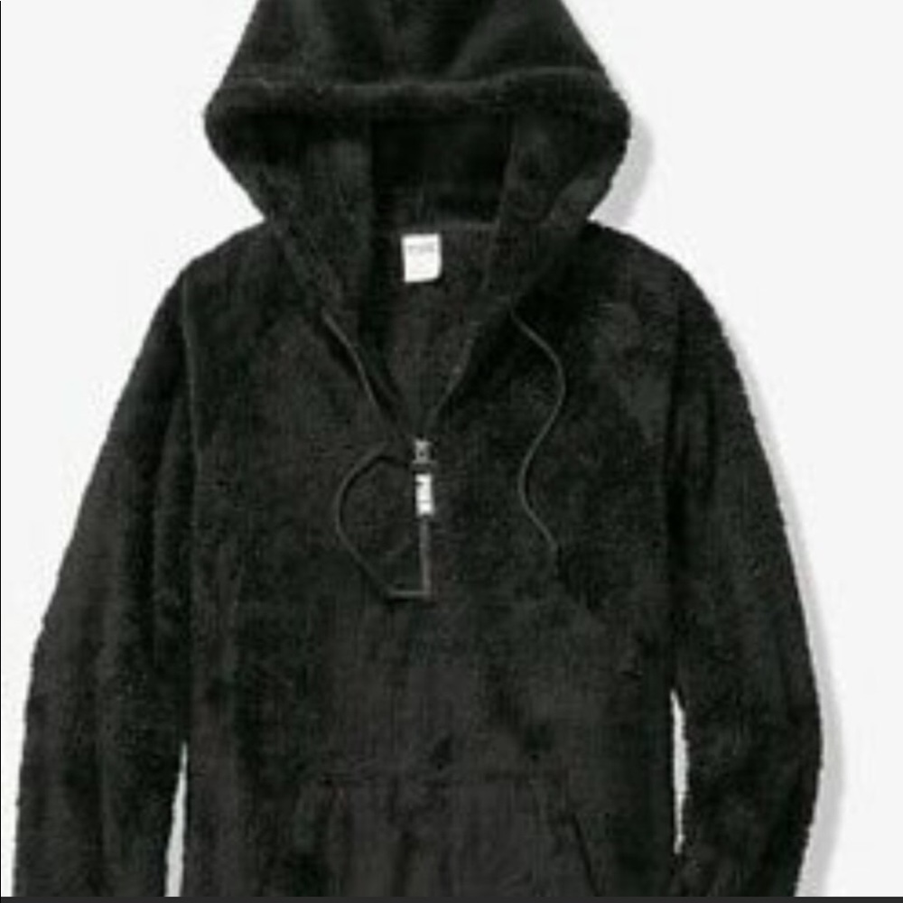 VS PINK Sherpa half zip hoodie